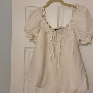 Tuckernuck, Pomander place brand, white puffed sleeved top